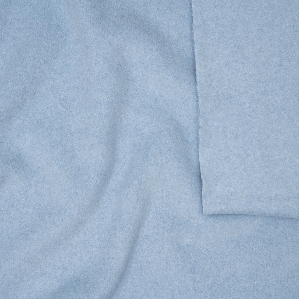 Bio Baumwollfleece Babyblau meliert