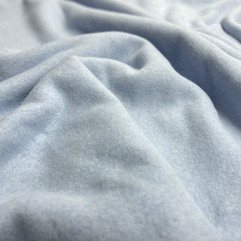 Bio Baumwollfleece Babyblau meliert