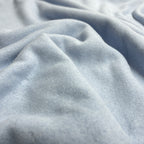 Bio Baumwollfleece Babyblau meliert