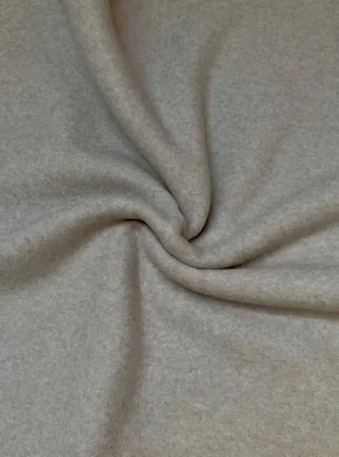 Bio Baumwollfleece Beige Sand Meliert | Stoffwerk