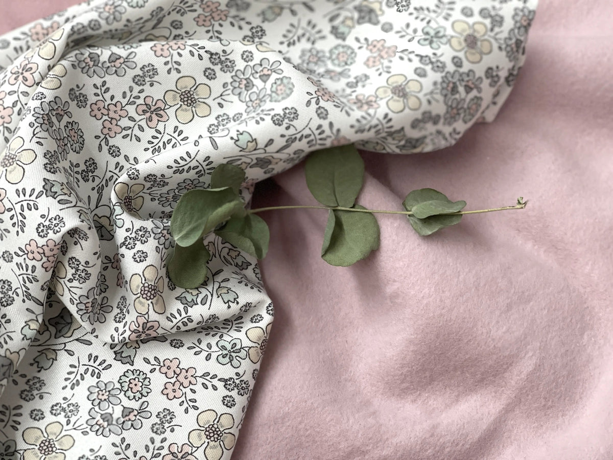 Bio Baumwollfleece Helles Altrosa | Stoffwerk