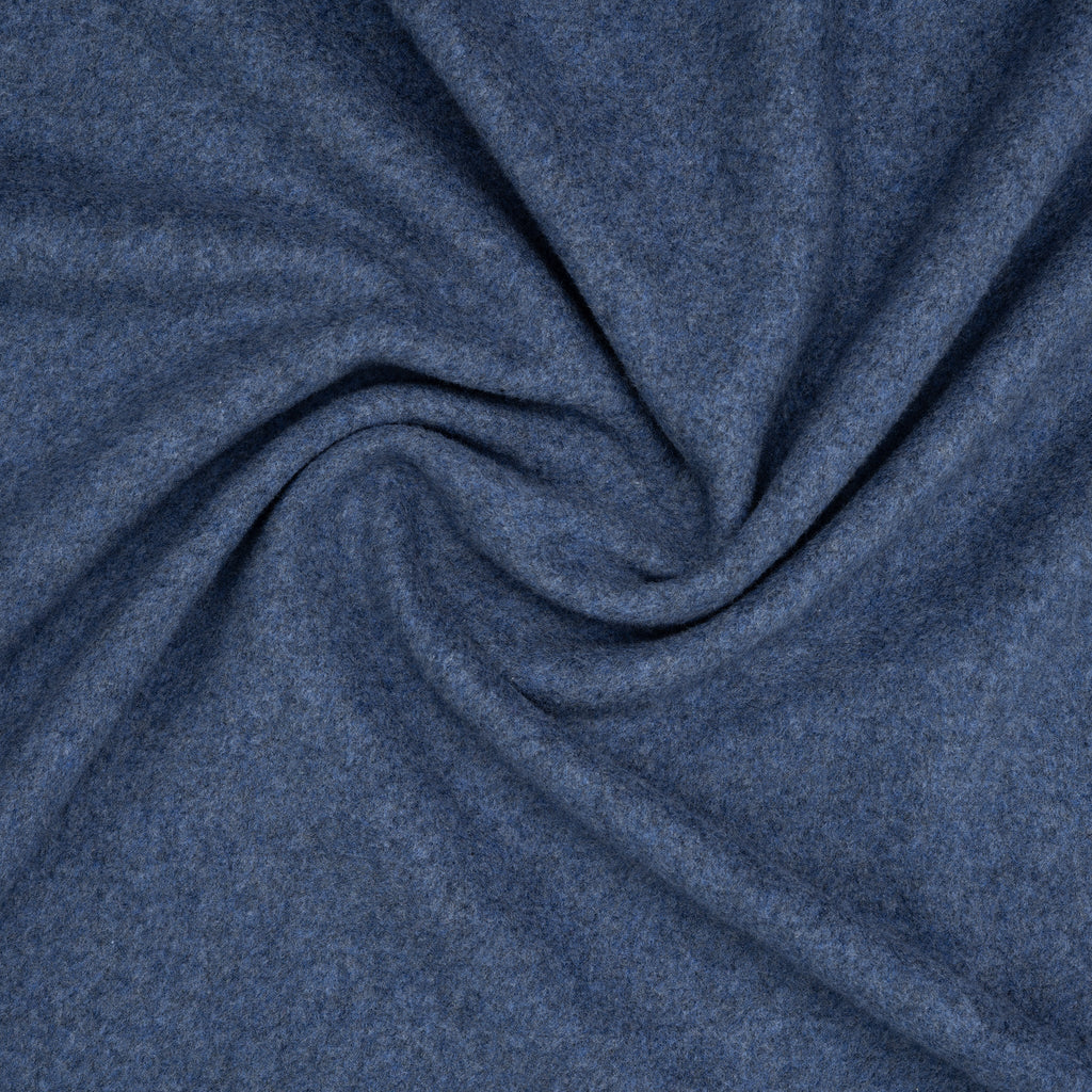 Bio Baumwollfleece Jeansblau Meliert | Stoffwerk
