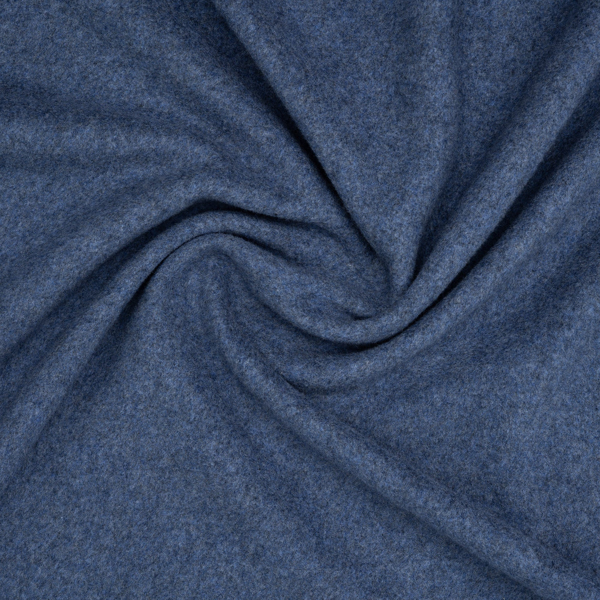 Bio Baumwollfleece Jeansblau Meliert | Stoffwerk