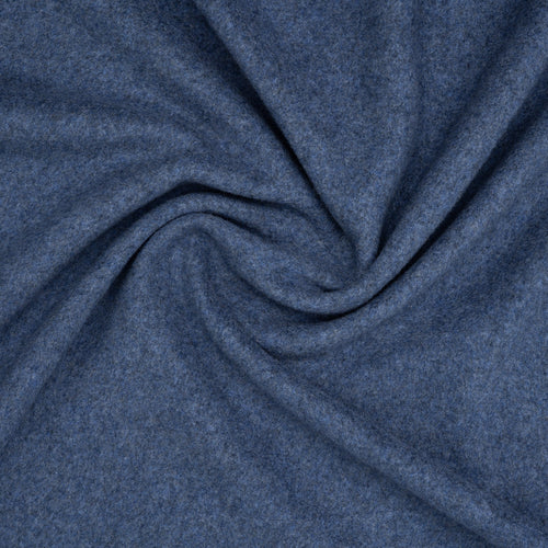 Bio Baumwollfleece Jeansblau Meliert | Stoffwerk