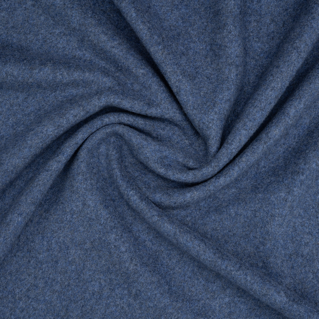 Bio Baumwollfleece Jeansblau Meliert