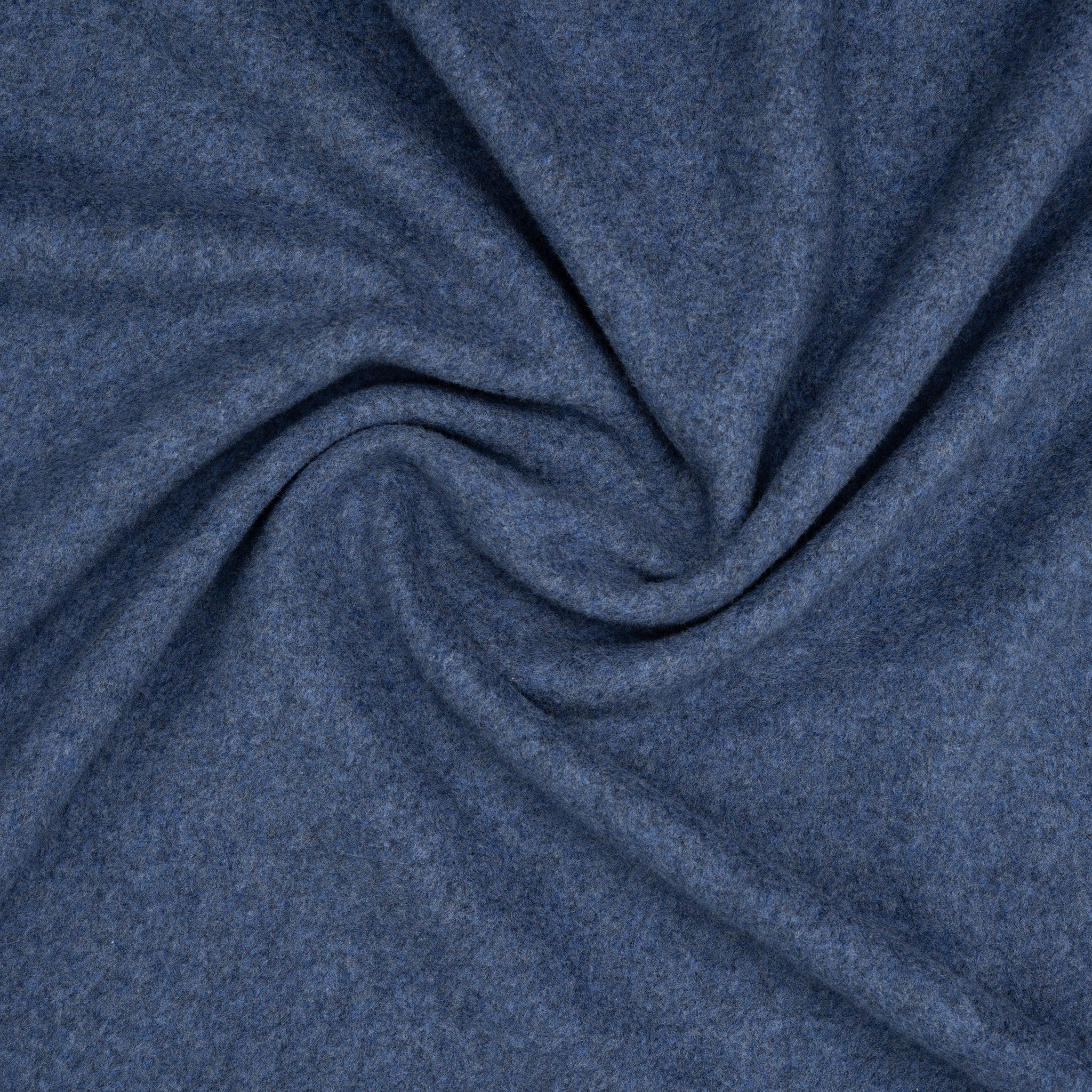 Bio Baumwollfleece Jeansblau Meliert