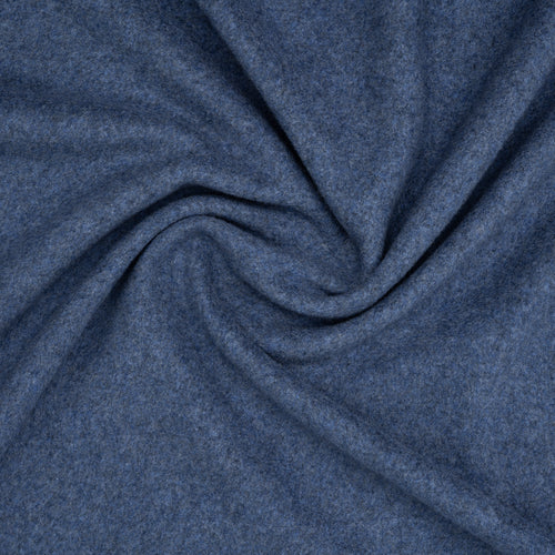 Bio Baumwollfleece Jeansblau Meliert | Stoffwerk