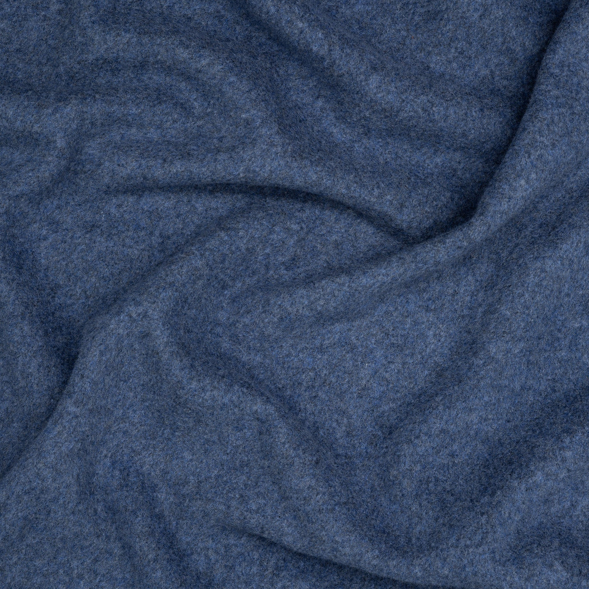 Bio Baumwollfleece Jeansblau Meliert | Stoffwerk