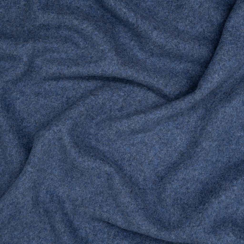 Bio Baumwollfleece Jeansblau Meliert