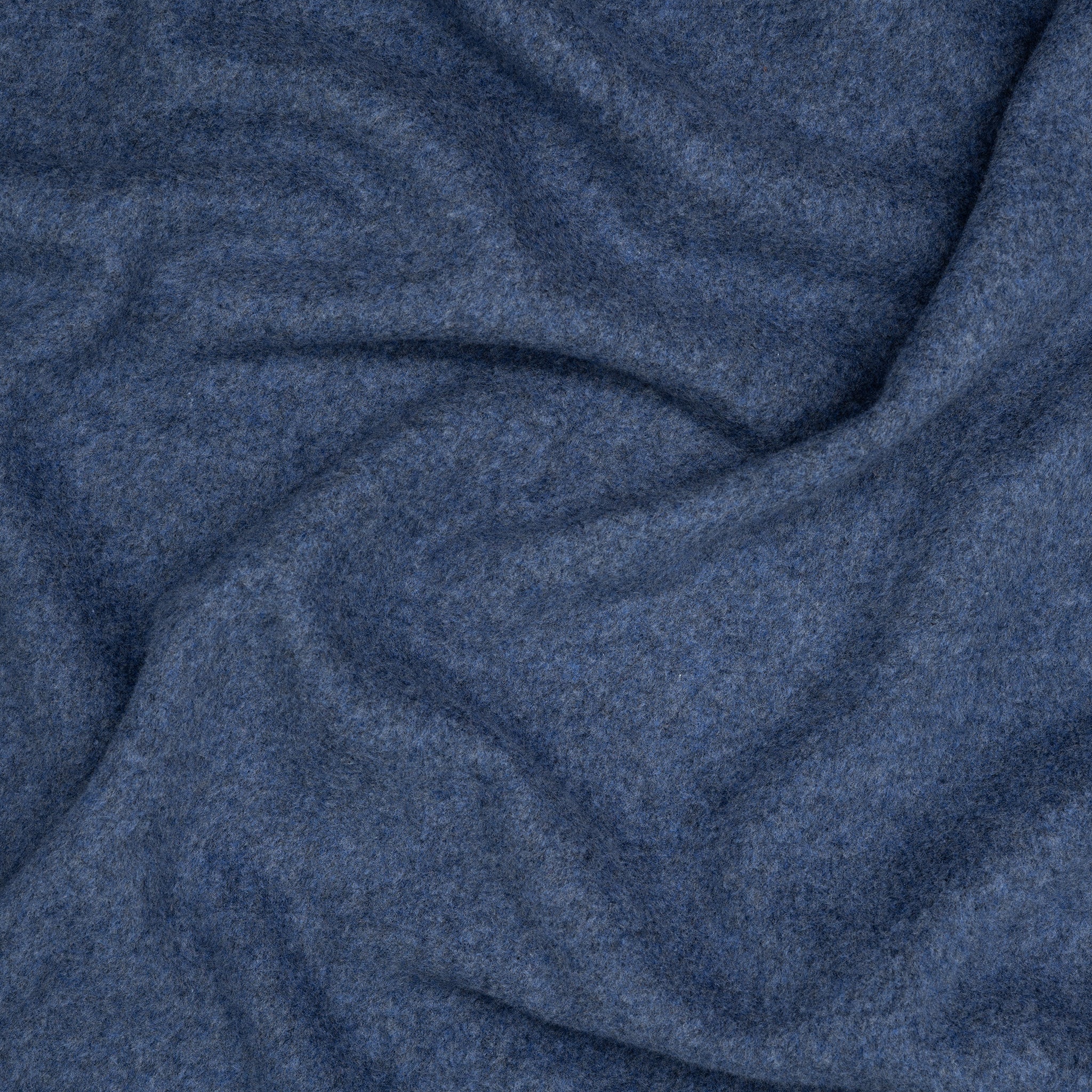 Bio Baumwollfleece Jeansblau Meliert