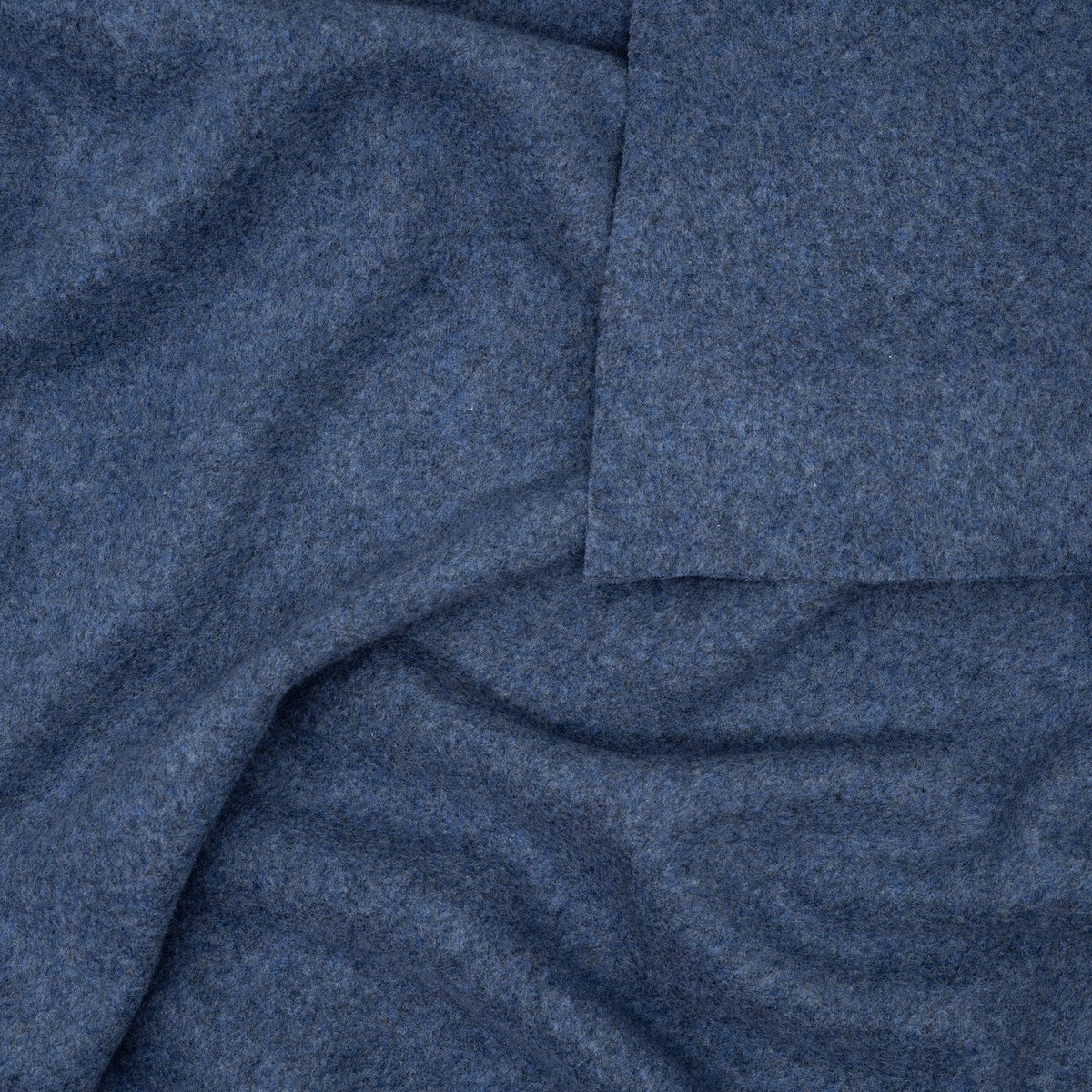Bio Baumwollfleece Jeansblau Meliert | Stoffwerk
