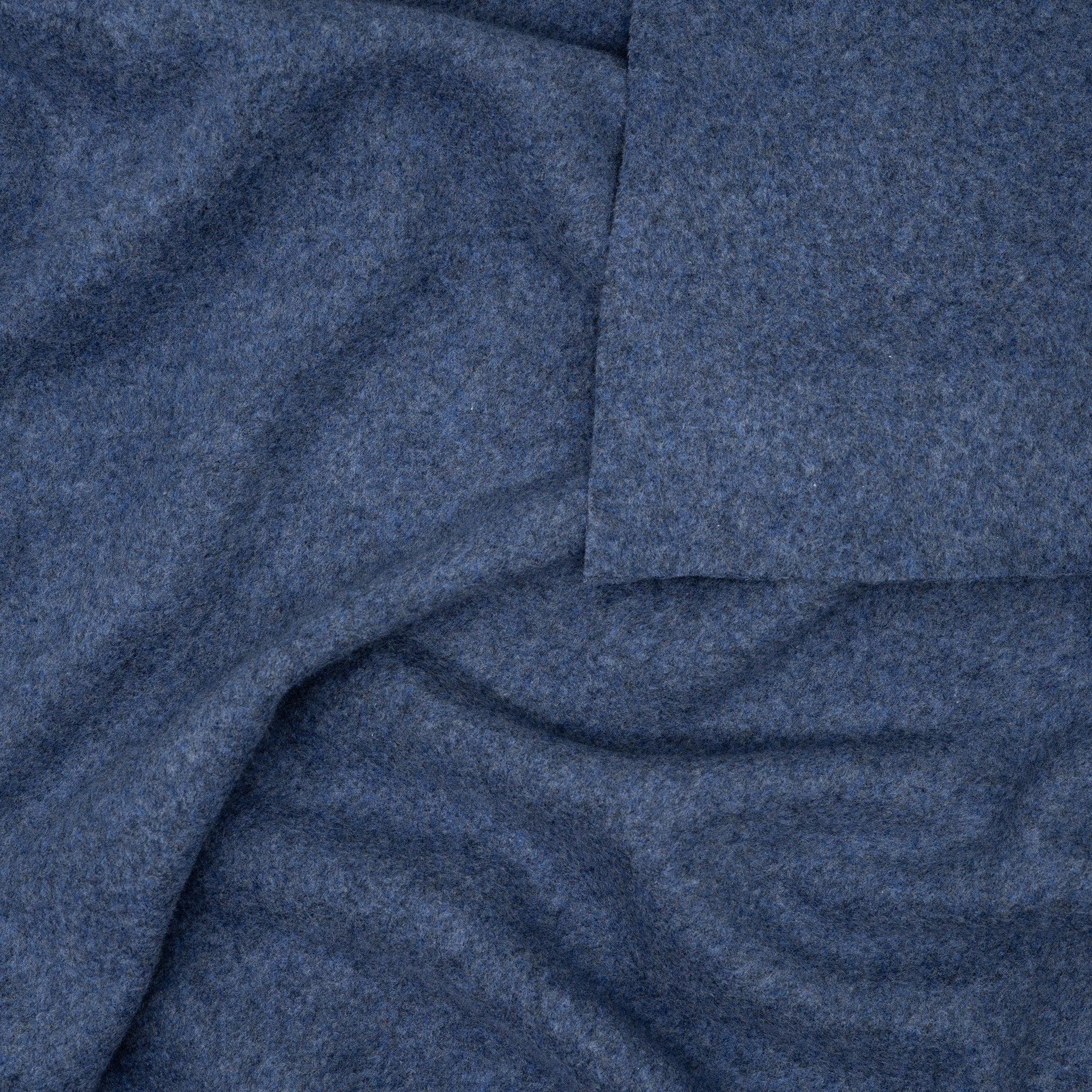 Bio Baumwollfleece Jeansblau Meliert