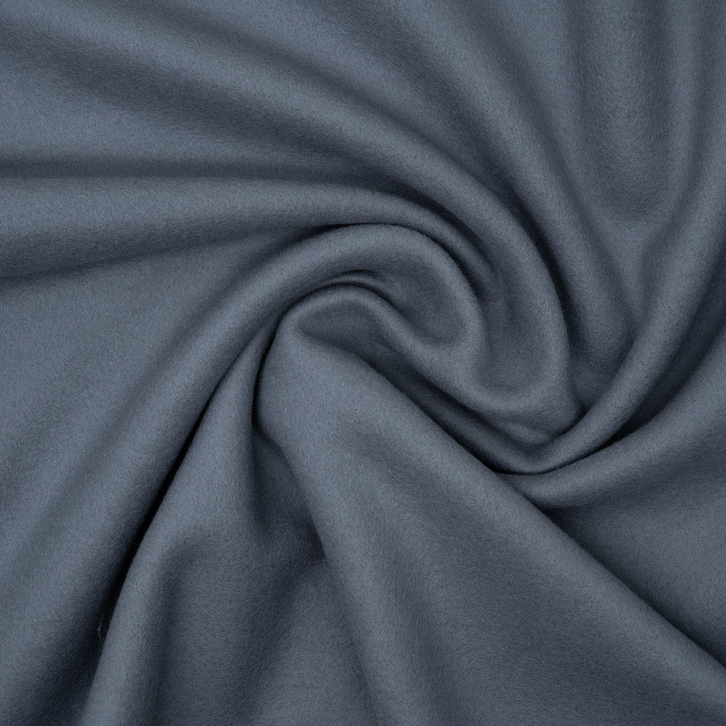 Bio Baumwollfleece Rauchblau | Stoffwerk