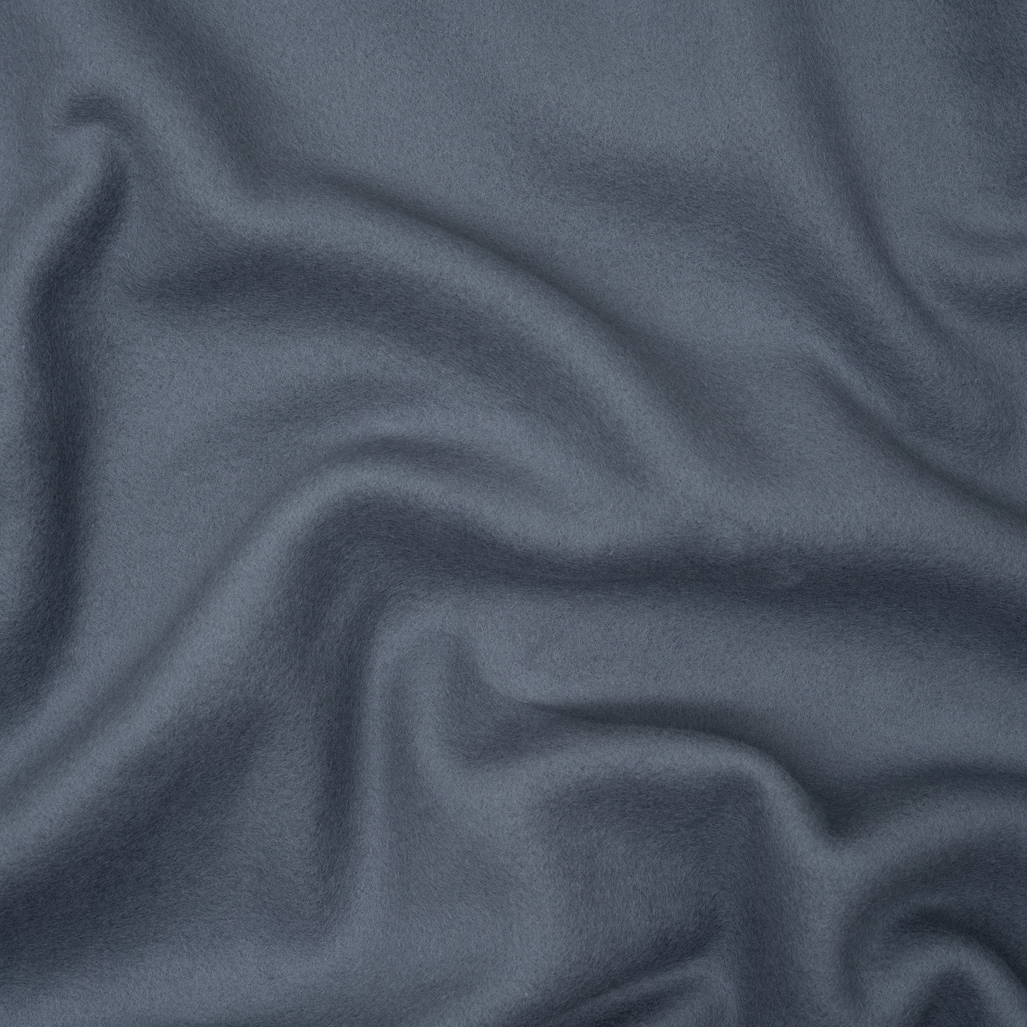 Bio Baumwollfleece Rauchblau