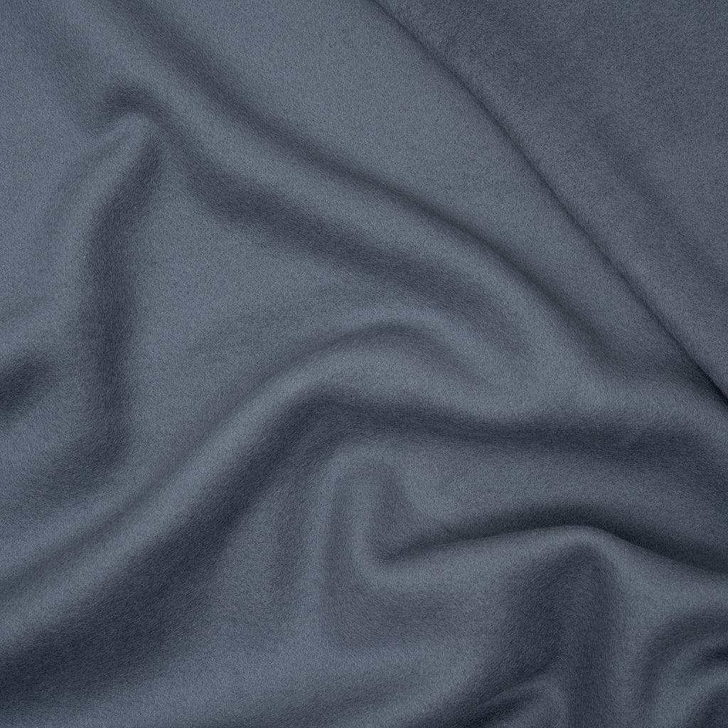 Bio Baumwollfleece Rauchblau | Stoffwerk