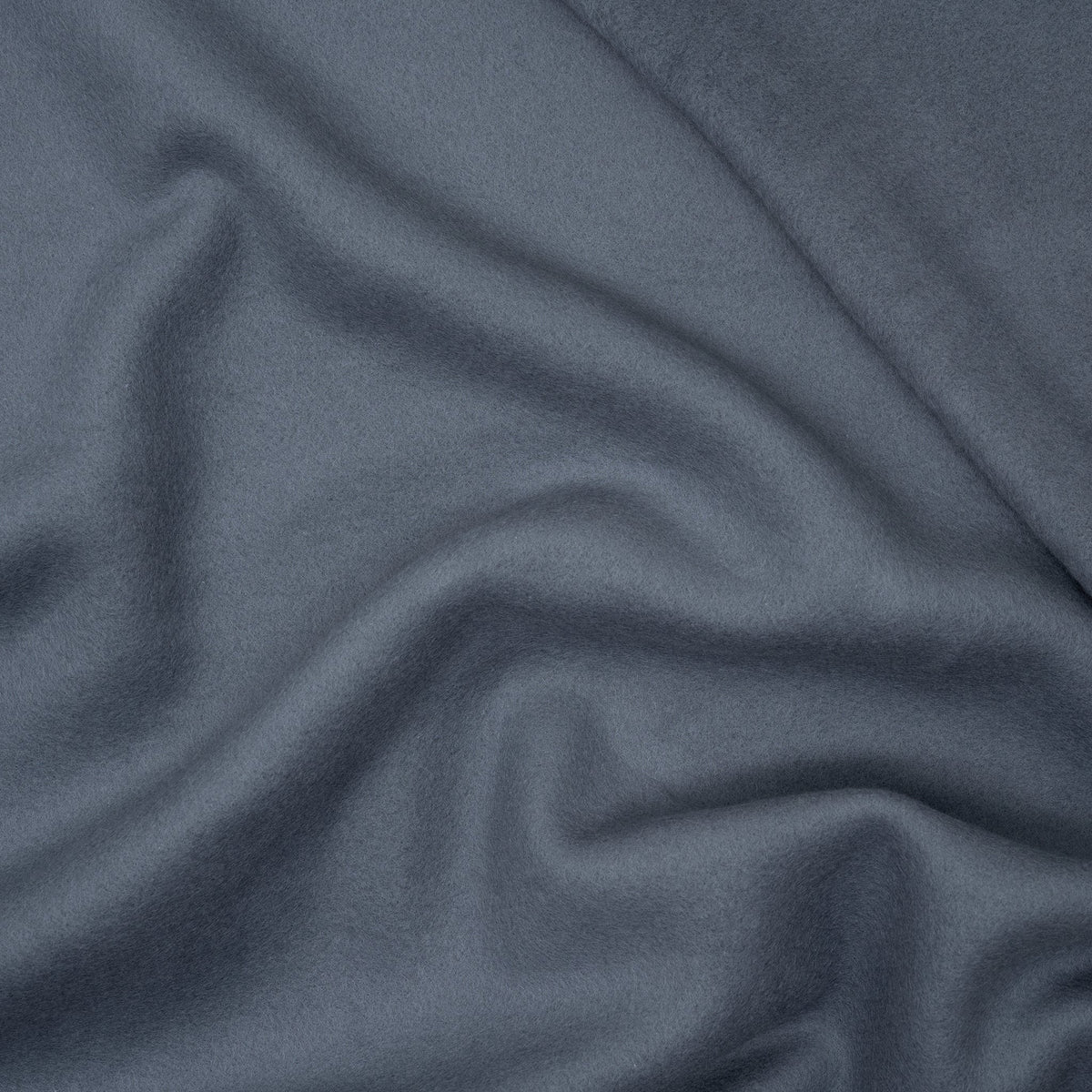 Bio Baumwollfleece Rauchblau | Stoffwerk