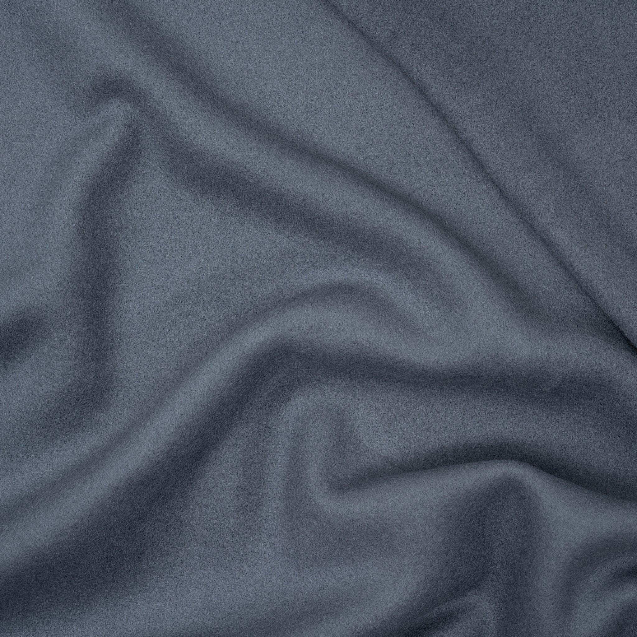 Bio Baumwollfleece Rauchblau