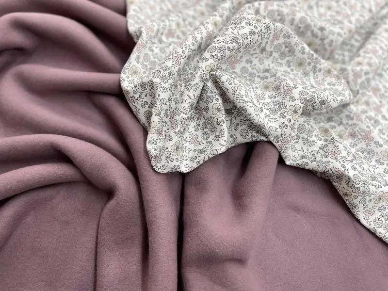 Bio Baumwollfleece Rauchlila | Stoffwerk