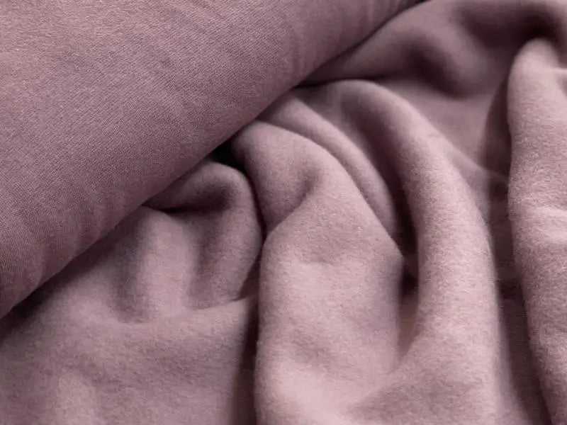 Bio Baumwollfleece Rauchlila | Stoffwerk
