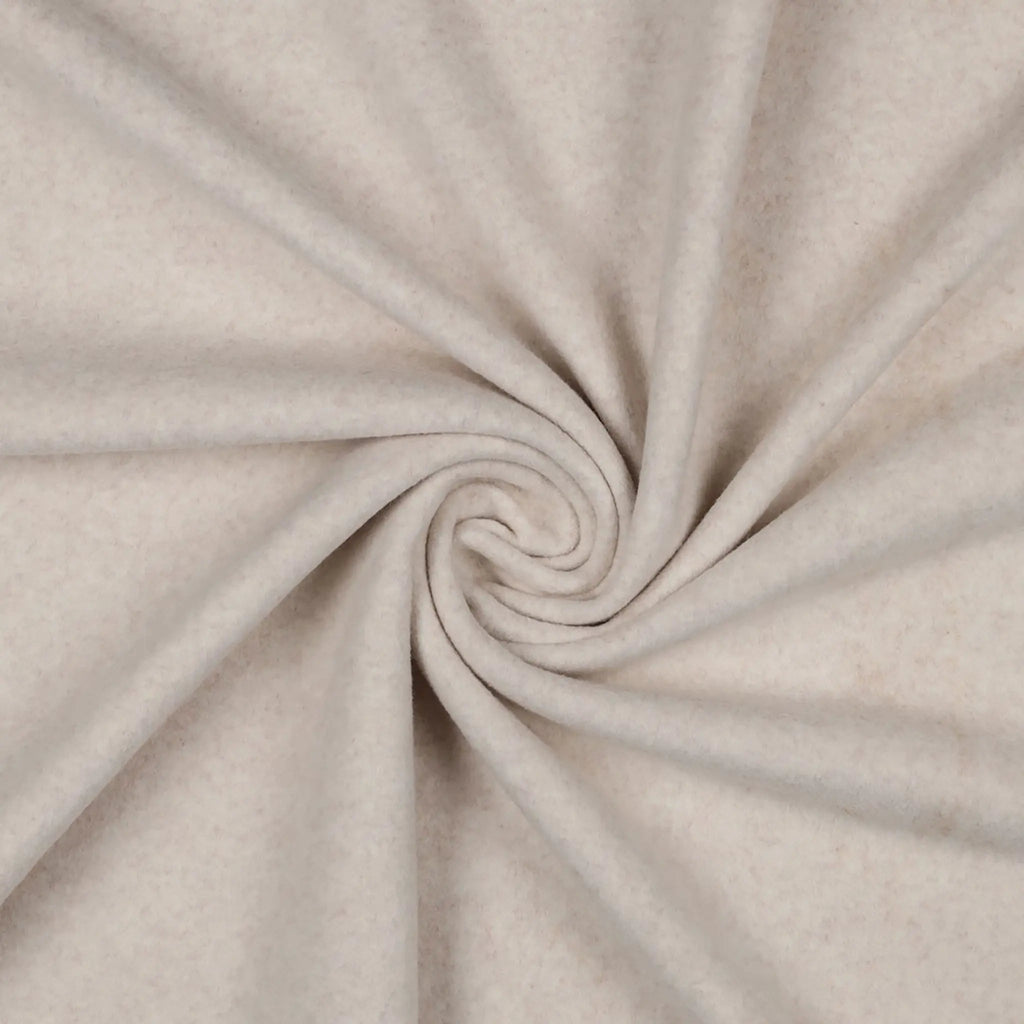Bio Baumwollfleece Taupe Meliert | Stoffwerk