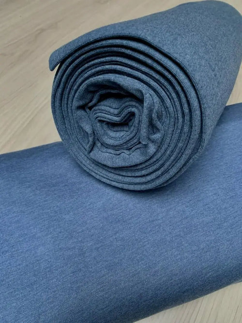 Bio Bündchen Blau Meliert | Stoffwerk