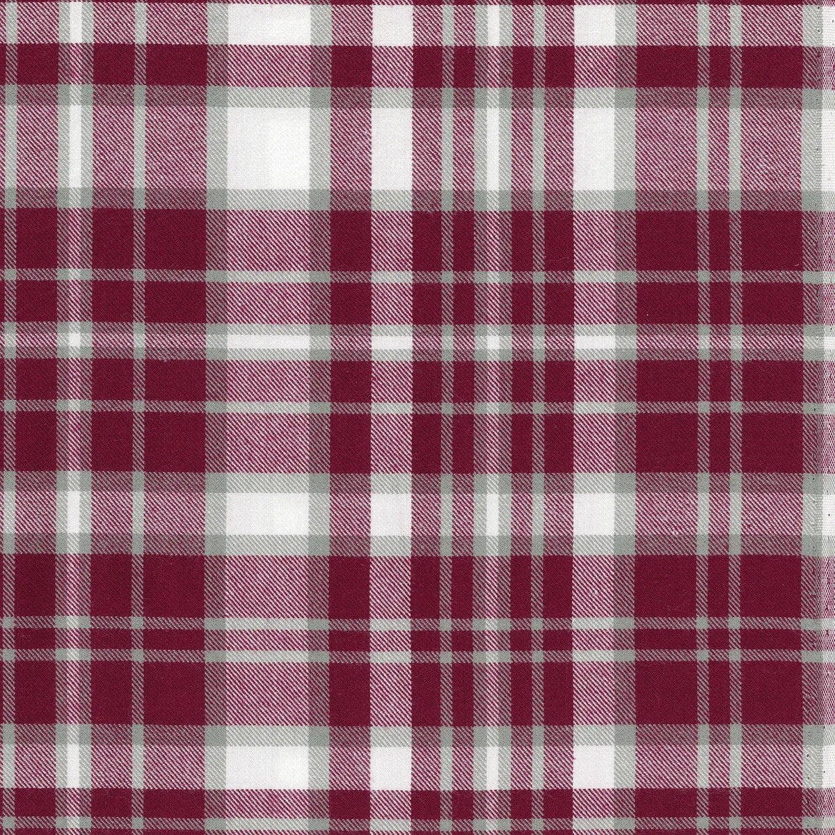 Bio Flanell Karo Weinrot Grau