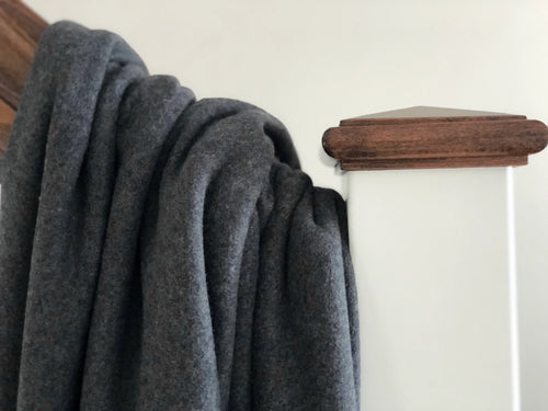 Bio Baumwollfleece Anthrazit Meliert | Stoffwerk