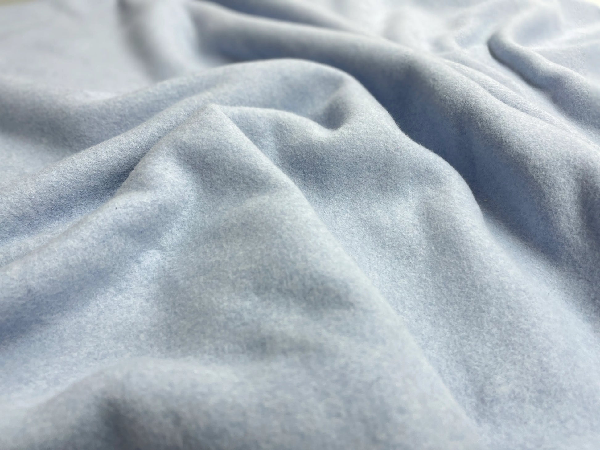 Bio Fleece Baumwolle babyblau meliert
