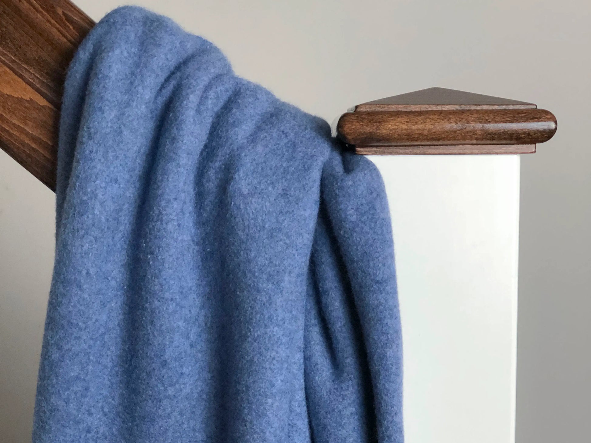 Bio Fleece Baumwolle jeansblau meliert