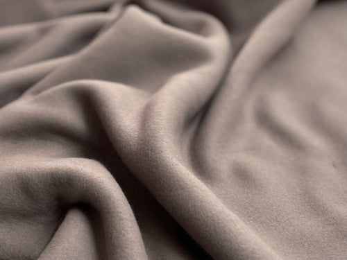 Bio Baumwollfleece Rauchbraun | Stoffwerk