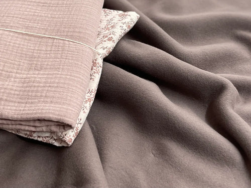 Bio Baumwollfleece Rauchbraun | Stoffwerk