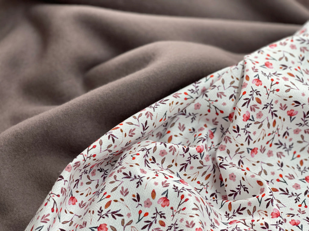 Bio Fleece Baumwolle rauchbraun