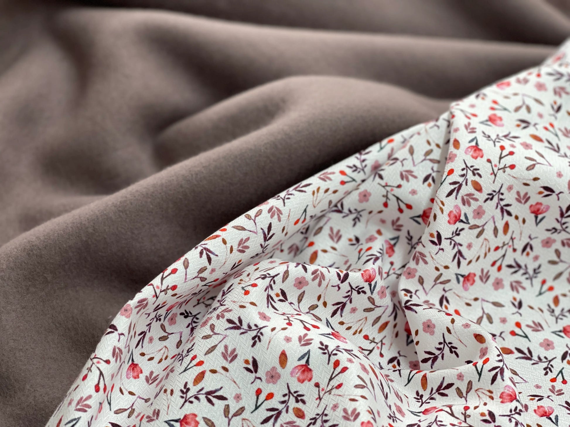 Bio Fleece Baumwolle rauchbraun