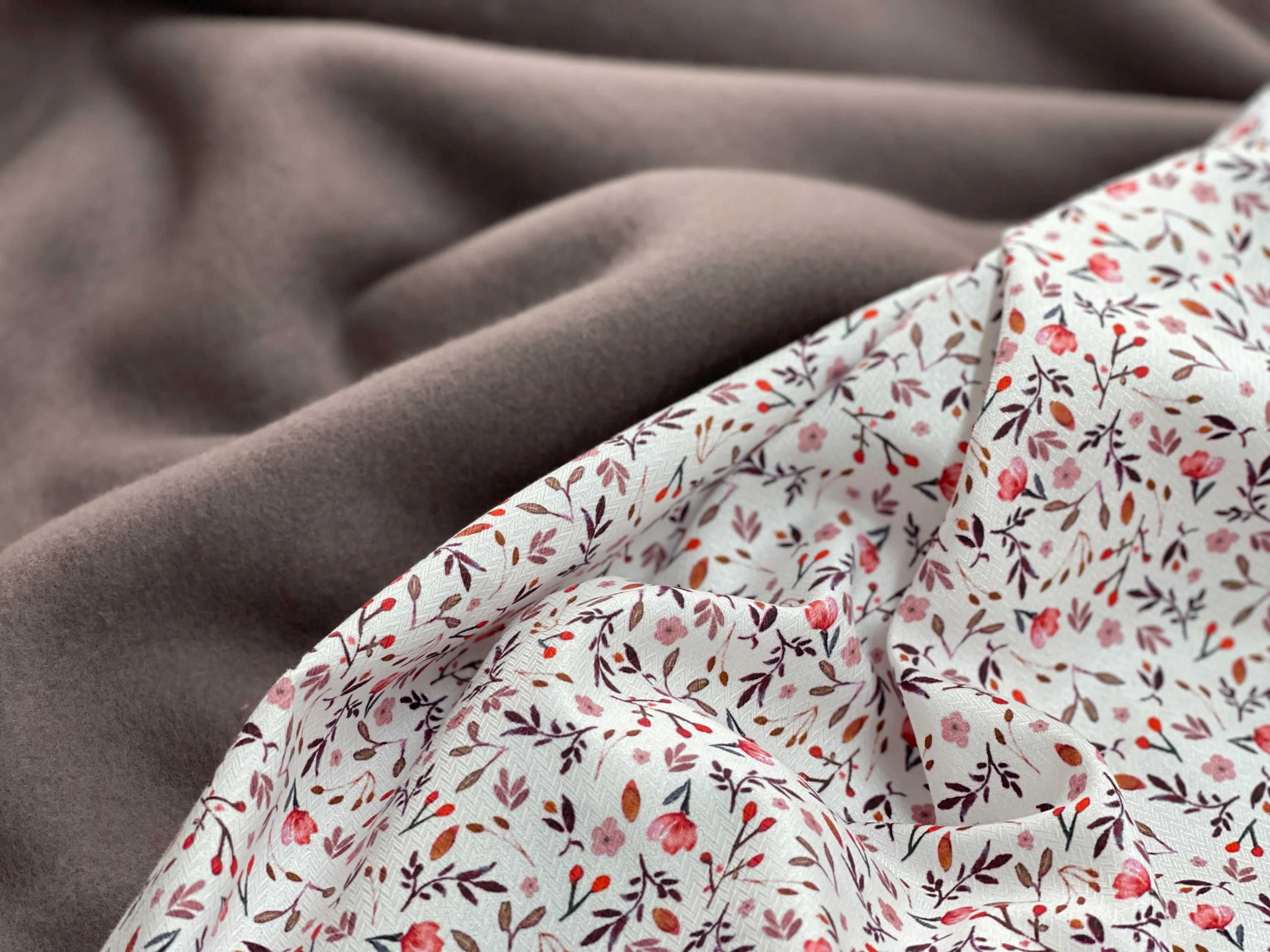 Bio Fleece Baumwolle rauchbraun