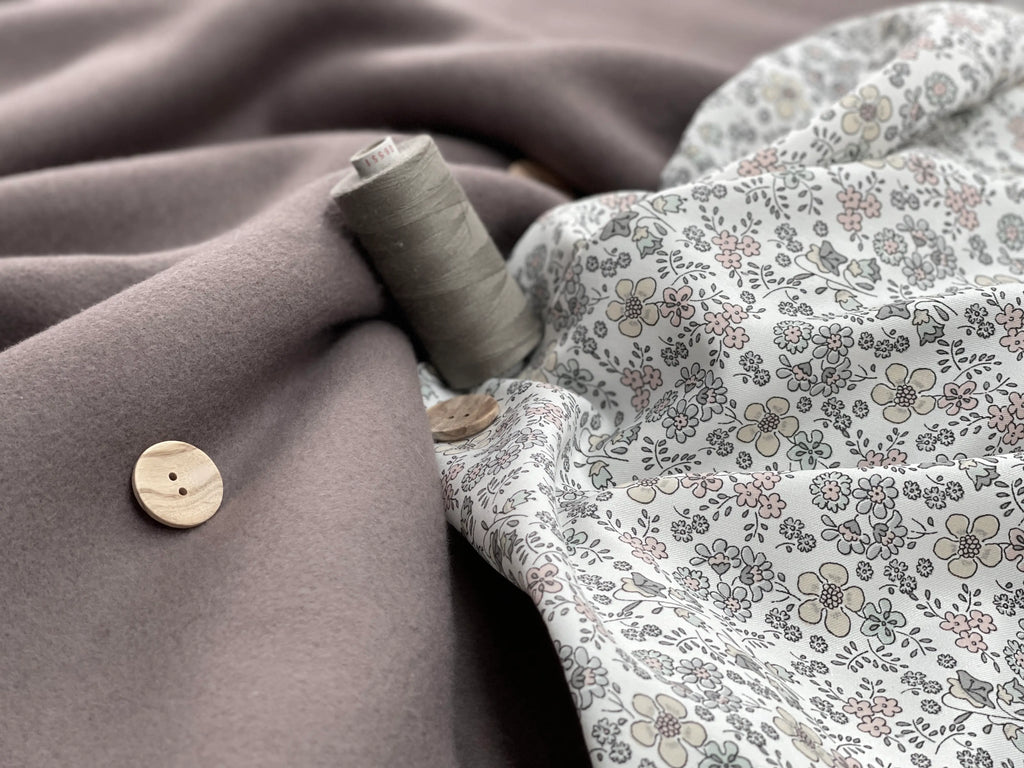 Bio Fleece Baumwolle rauchbraun