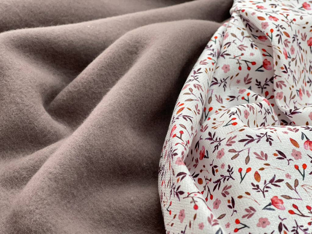 Bio Fleece Baumwolle rauchbraun