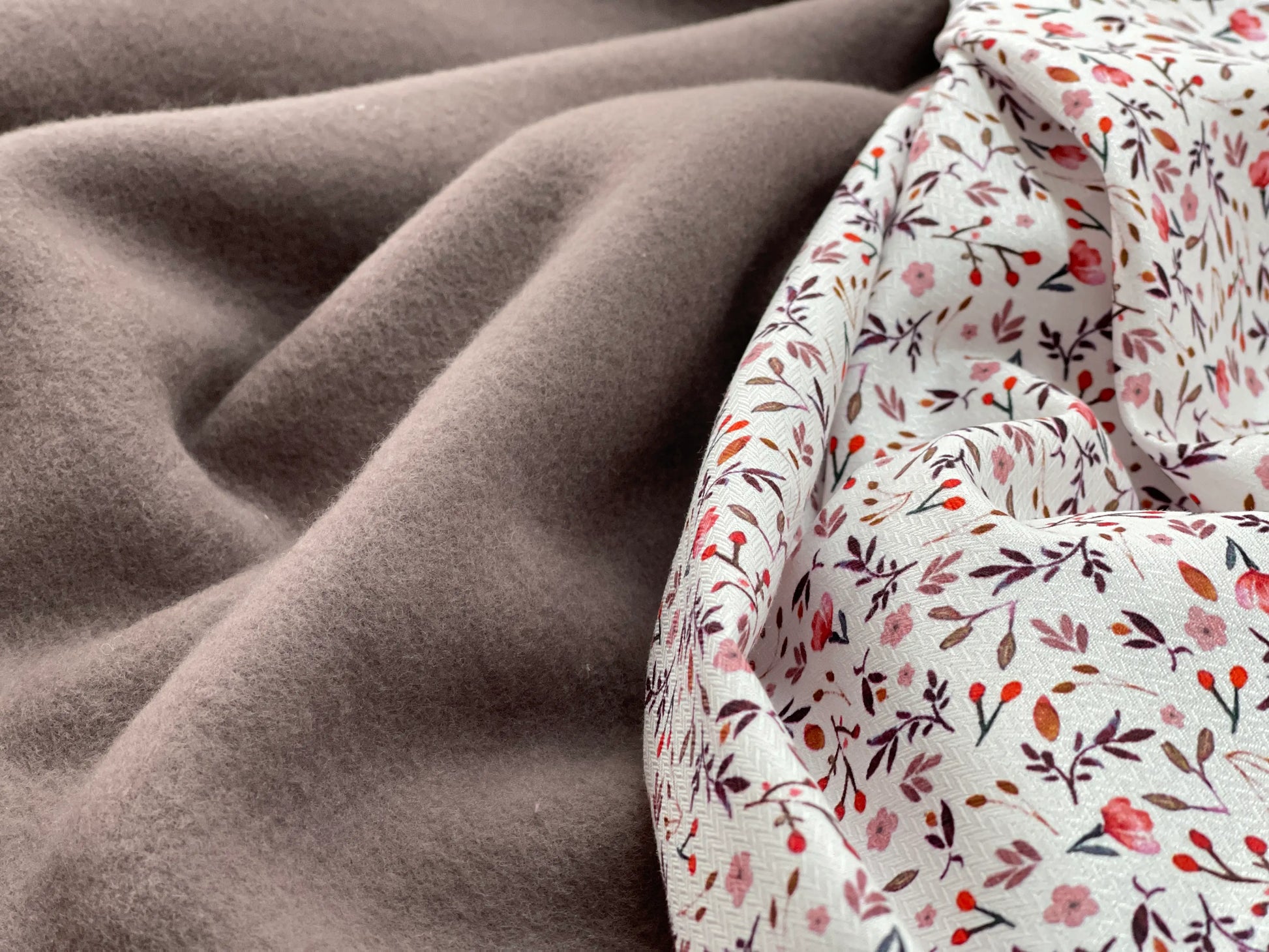 Bio Fleece Baumwolle rauchbraun