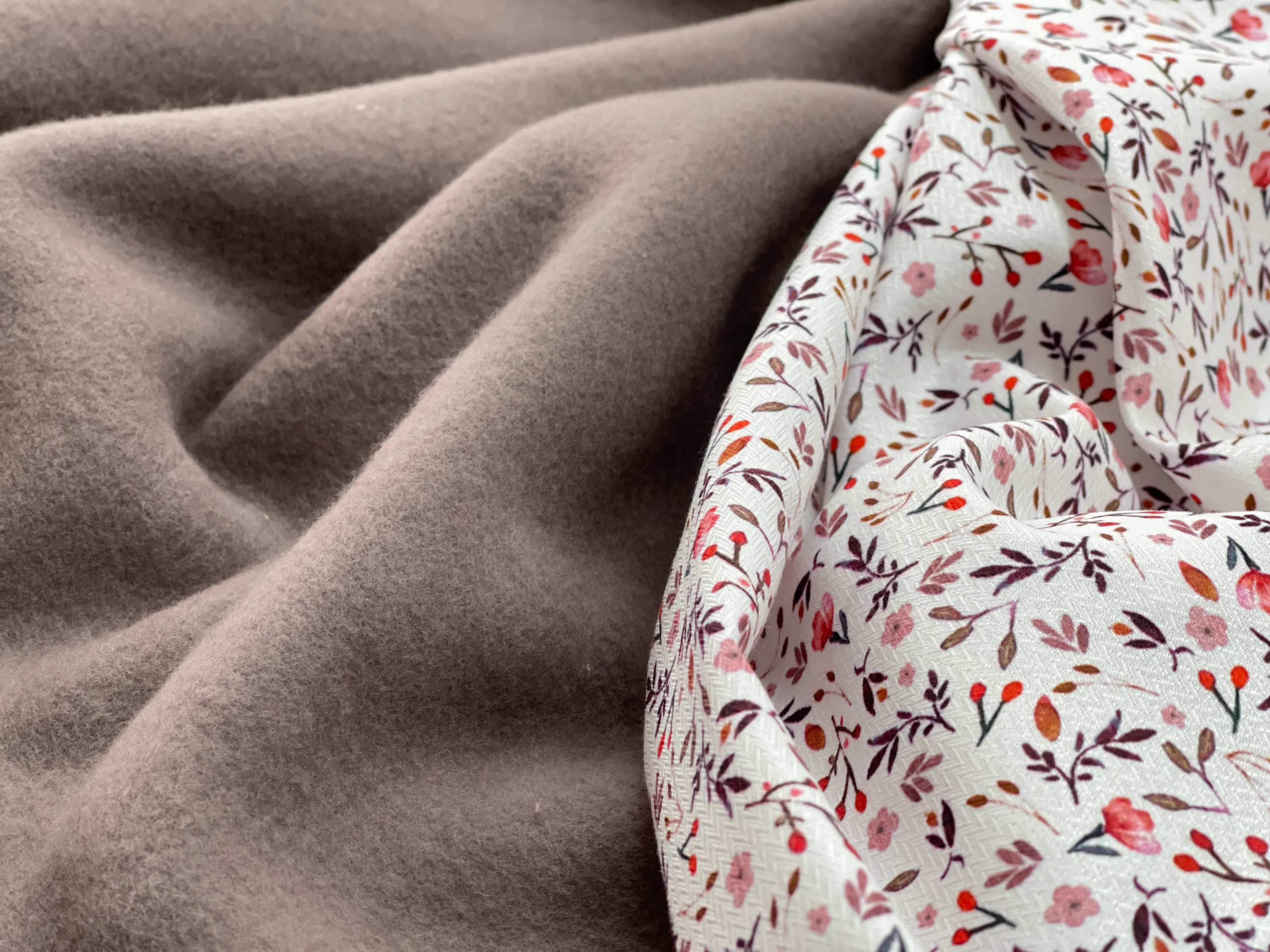 Bio Fleece Baumwolle rauchbraun