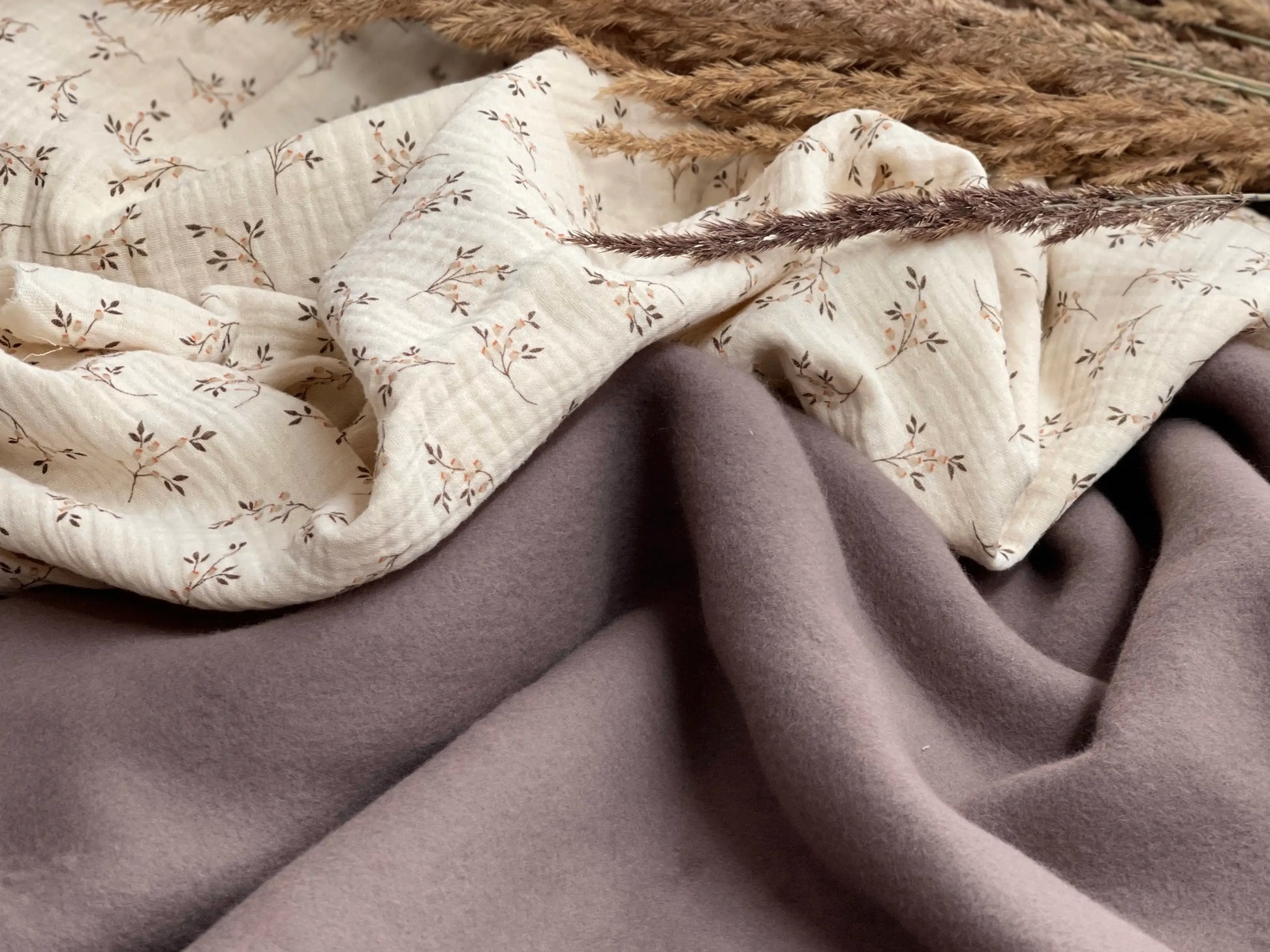 Bio Fleece Baumwolle rauchbraun