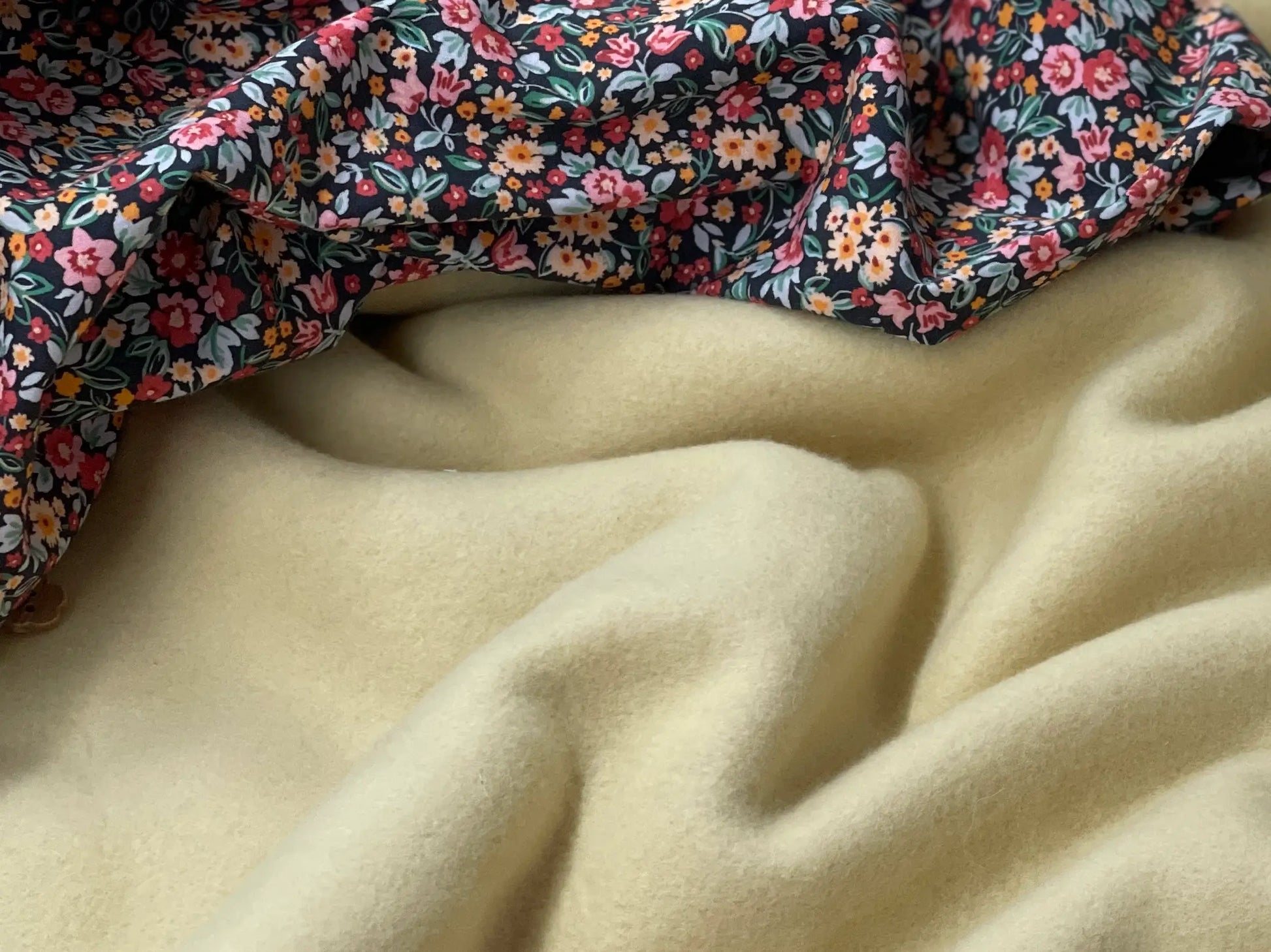 Bio Fleece Baumwolle rauchgelb
