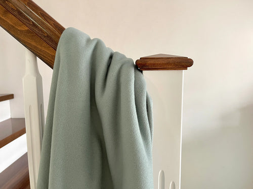Bio Baumwollfleece Rauchgrün | Stoffwerk