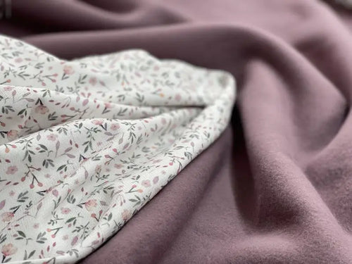 Bio Baumwollfleece Rauchlila | Stoffwerk