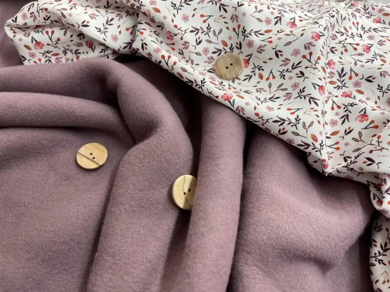 Bio Fleece Baumwolle rauchlila