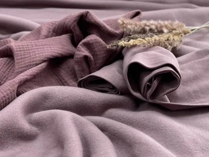 Bio Fleece Baumwolle rauchlila