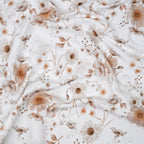 Bio French Terry Aquarell Wild Flowers Ecru