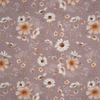 Bio French Terry Aquarell Wild Flowers Taupe