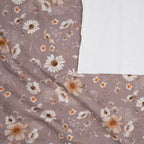 Bio French Terry Aquarell Wild Flowers Taupe