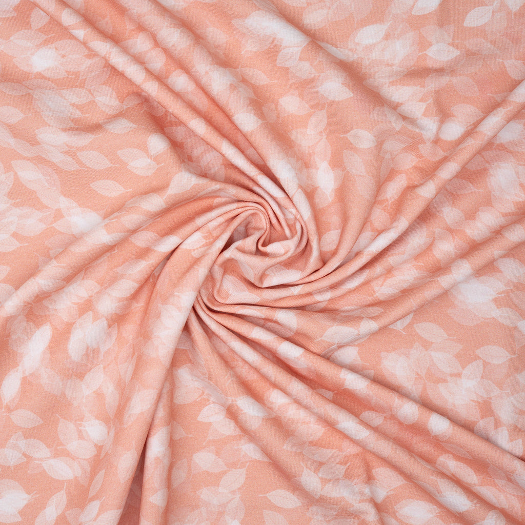 Bio French Terry Blaetterreigen Rosa | Stoffwerk
