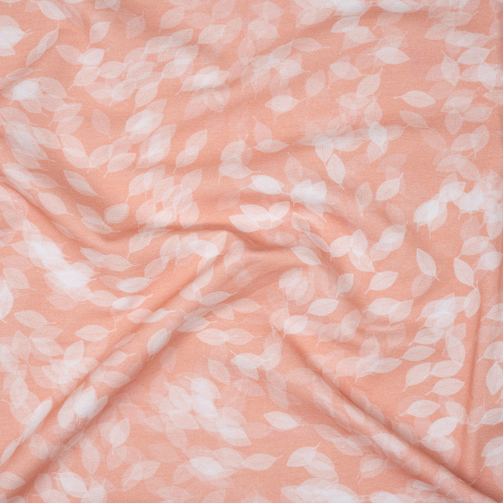 Bio French Terry Blaetterreigen Rosa | Stoffwerk