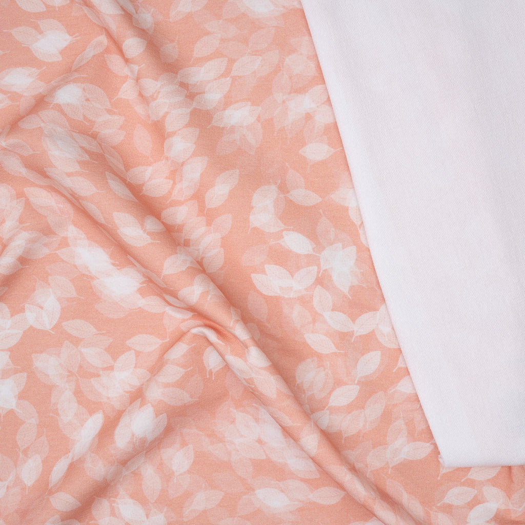 Bio French Terry Blätterreigen Rosa